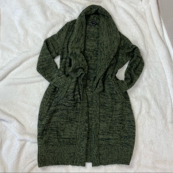Torrid Open Front Dark Green Black Cardigan L 12 0 - Picture 10 of 12